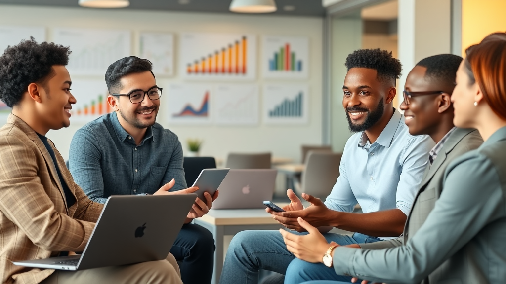 small business development center Albuquerque, counseling, diverse business owners, resource-rich workspace, business growth charts, professional advisor