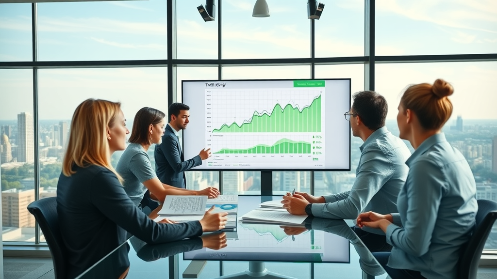 small business team reviewing SEO growth data and results