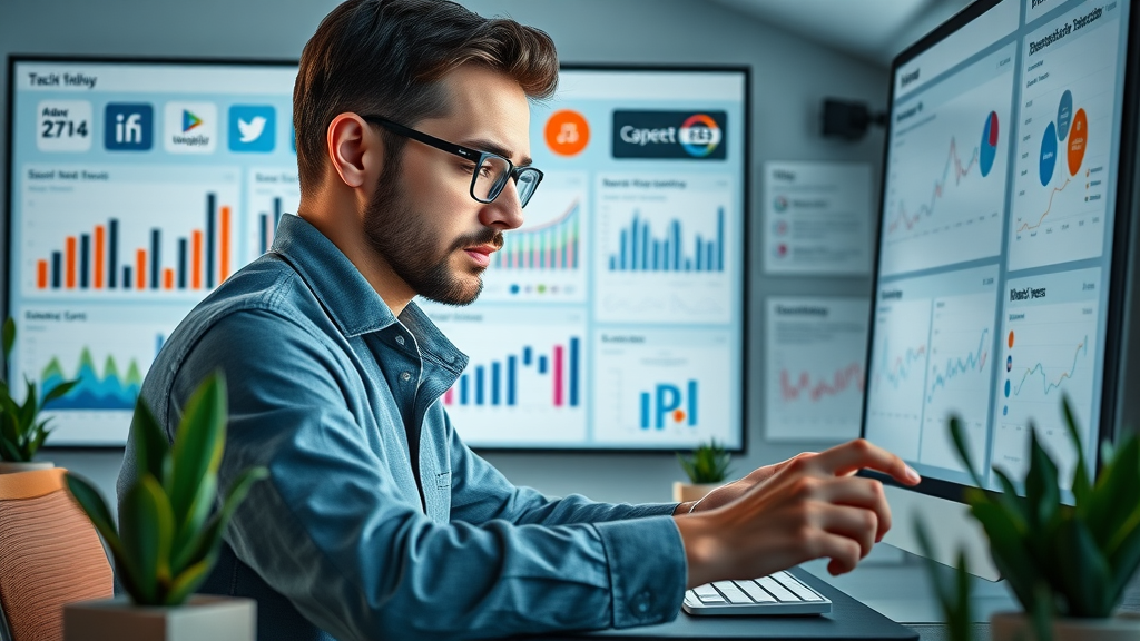 social media and email marketing specialist analyzing digital campaign metrics in Albuquerque