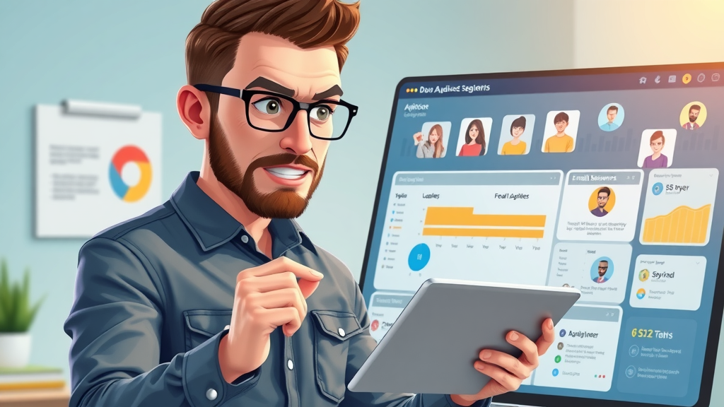 Digital marketer organizing audience lifecycle stages for personalized email marketing campaigns