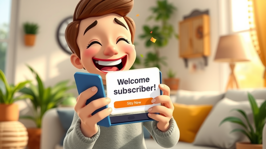 new subscriber delighted with welcome email received through email automation for small business