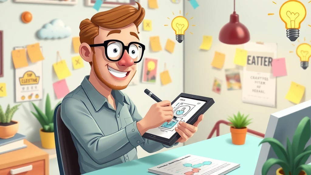 Creative Albuquerque content marketer planning with sketches using clarity, consistency, and creativity