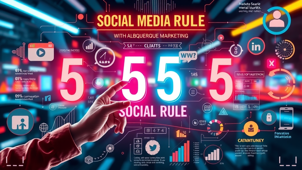 Infographic demonstrating the 5 5 5 rule for Albuquerque social media marketing