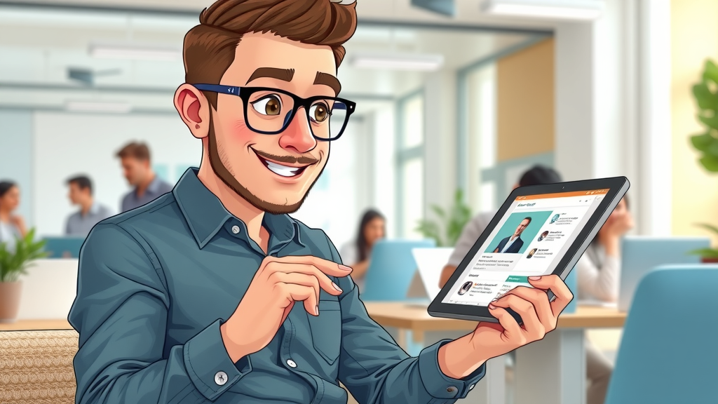 entrepreneur experimenting with free trial features of email marketing software on a tablet