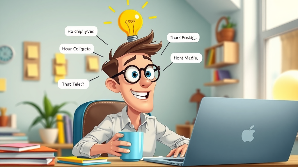 creative copywriter brainstorming email subject lines for higher open rates