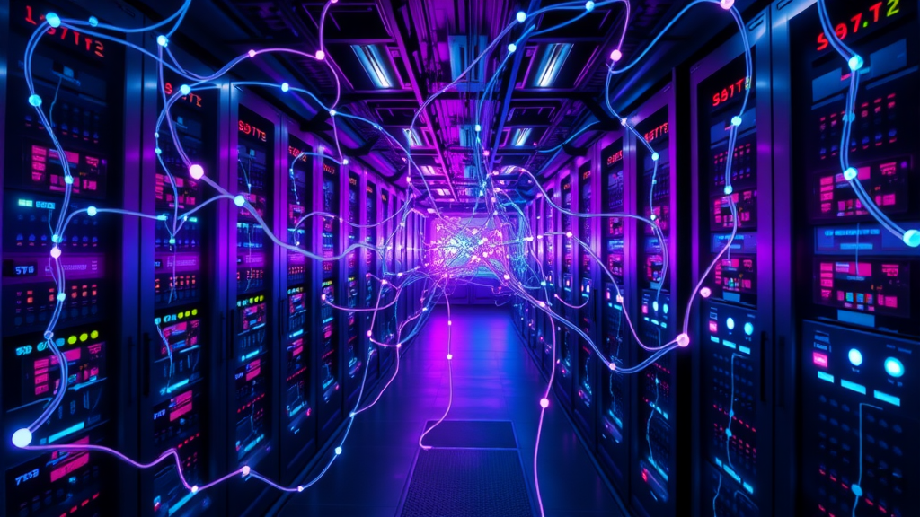 interconnected marketing platform digital illustration, seamless email automation for small business