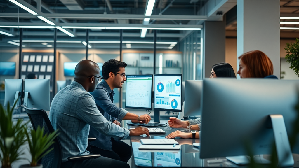 modern marketing agency in Albuquerque collaborating with small business owners, digital marketing strategies, diverse team, southwest accents