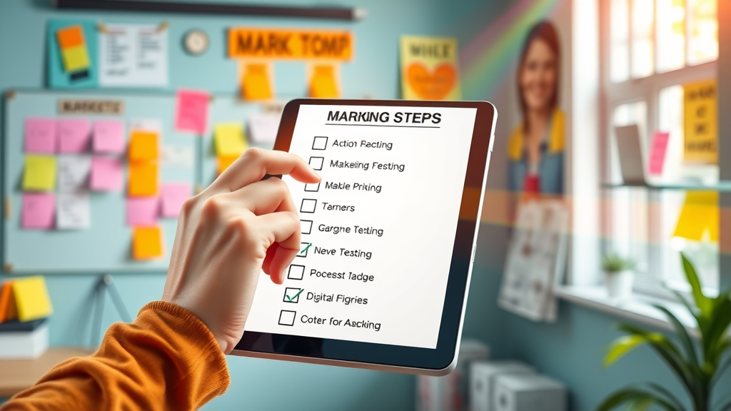 checklist of quick online marketing action steps for small businesses
