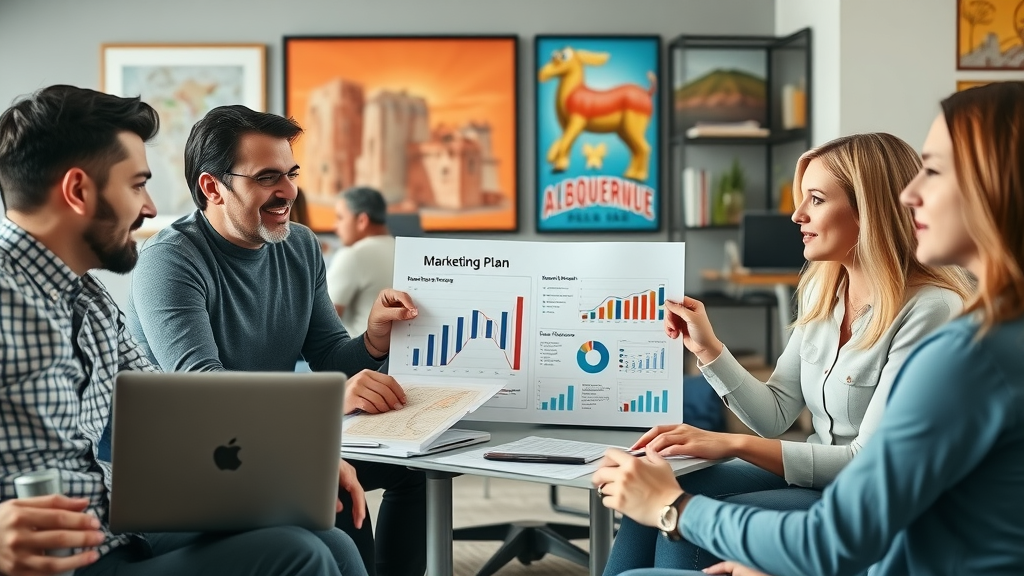 digital marketing agency in Albuquerque team explaining marketing plan