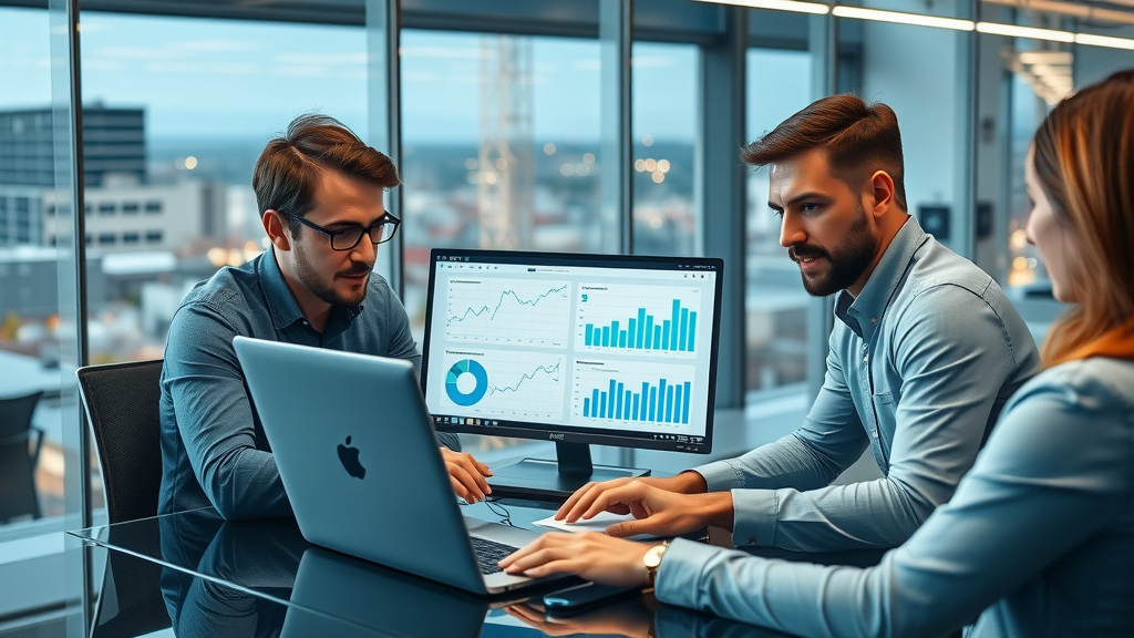 Professional digital marketing team in Albuquerque analyzing marketing analytics for small businesses