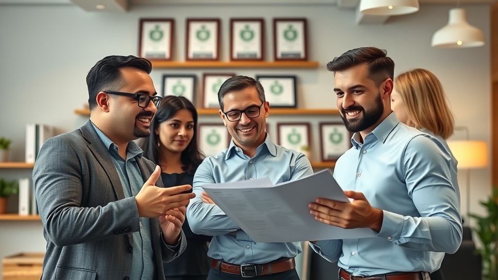 professional PPC agency in Albuquerque, team collaborating on digital marketing strategy, awards and certifications displayed