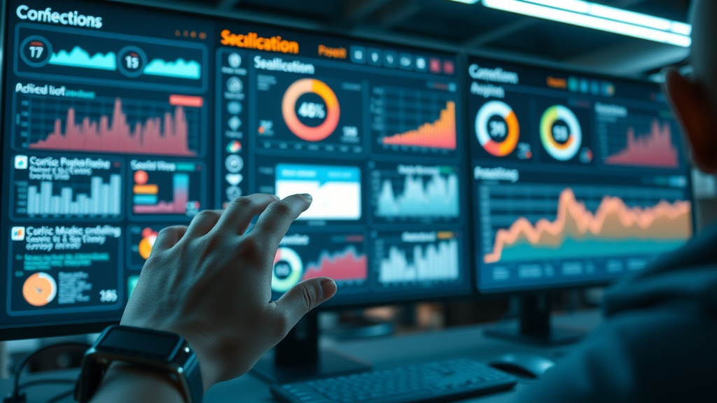 sleek digital dashboard showcasing comparison of email marketing tools, features, and pricing, analytical workspace, email marketing software table comparison