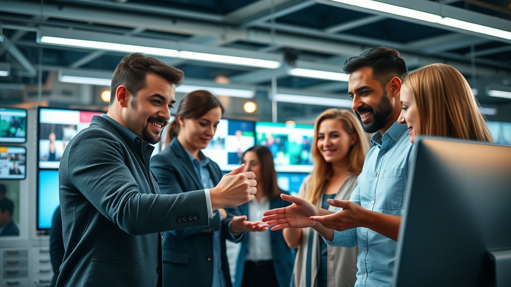 advanced content marketing strategies dynamic team multichannel campaign digital screens