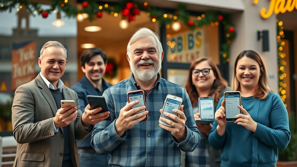 Albuquerque business owner celebrating social media success with team