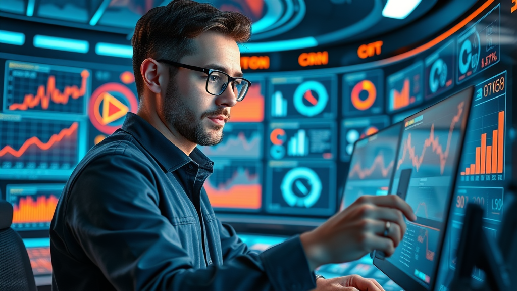 reviewing CRM dashboard to create precise email segments based on customer data