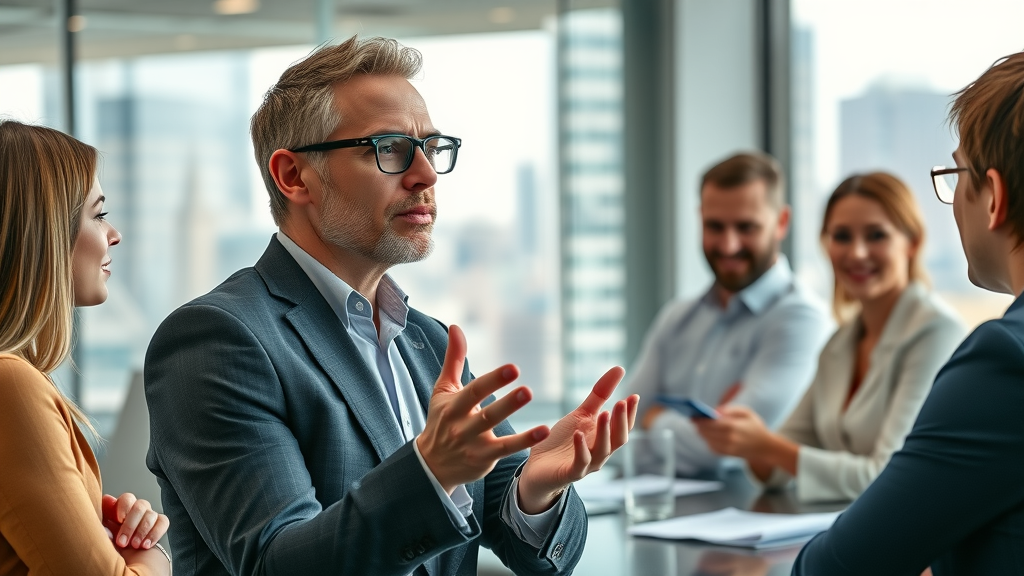 Marketing leader engaging with small business owners. Expert marketing strategies and advice.