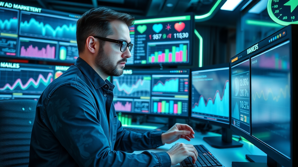 Paid advertising strategies for startups - marketer analyzing ad ROI and budget for Google Ads