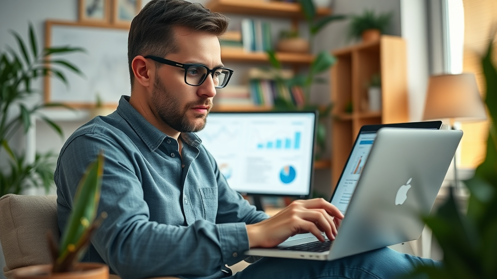 marketer conducting keyword research on laptop for small business SEO strategies