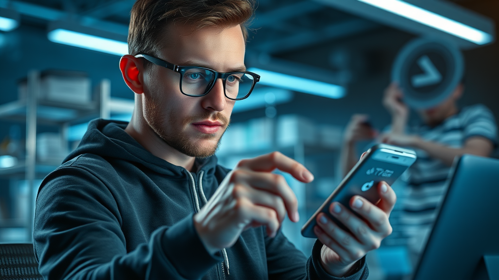 web developer testing site speed for small business SEO tips on mobile device